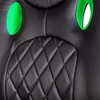Kép 2/5 - Gamer szék karfával - fekete / zöld - 71 x 53 cm / 53 x 47 cm