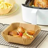 Kép 6/8 - Air fryer sütőpapír - olaj nélküli sütőhöz - négyzet - 20 cm - 50 db / csomag