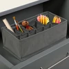 Kép 1/4 - Szövet tárolódoboz - 32 x 16 x 11 cm - 12 zseb - szürke