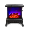 Kép 4/6 - Elektromos kandalló - 180° - hősugárzó + LED - 36 x 21,5 x 36 cm
