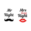 Kép 2/4 - Konyhai kötény - "Mrs. Always Right" felirattal - 80 x 70 cm - 200 gsm