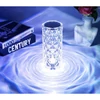Kép 2/18 - Rózsa hatású RGB LED-es lámpa - akkumulátoros - akril - USB