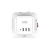 Kép 3/5 - WinningStar - Kocka elosztó - 12-es + 3 x USB + 1 x Type-C - 3 m