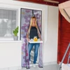 Kép 2/4 - Szúnyogháló függöny ajtóra - mágneses - 100 x 210 cm - színes virágos