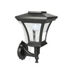 Kép 4/5 - LED-es szolár lámpa - fali - 21 x 21 cm - 8 LED - fekete - melegfehér