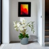 Kép 1/2 - Műnövény dekoráció - orchidea - fehér - 83 cm