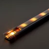 Kép 1/4 - LED aluminium profil sín - 1000 x 23(17) x 8 mm - süllyeszthető U profil - fekete