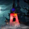 Kép 1/3 - Halloween-i LED dekor - szellem - piros - 10 színes LED - akasztható - 2 x 2032 - 75 x 35 cm