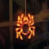 Kép 1/2 - Halloween-i világító dekoráció - pók - tapadókorongos - 12 LED - 20 x 18,5 cm - 3 x AAA