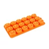 Kép 1/2 - Halloween-i jégkockakészítő szilikon - 18 db tök - 21 x 11 cm