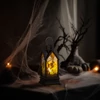 Kép 1/2 - Halloween-i világító dekoráció - boszorkány - sárga LED - 17,5 x 6,3 x 6,3 cm - 3 x LR44