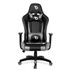 Kép 2/4 - Gamer szék - derékpárnával, fejpárnával - szürke