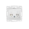 Kép 1/2 - Dupla, független számítógép-csatlakozó (2x RJ45Cat 5e Jack) DOMO