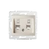 Kép 1/2 - Dupla, független számítógép-csatlakozó (2x RJ45Cat 6 Jack) DOMO
