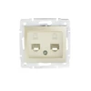 Kép 1/2 - Dupla, független számítógép-csatlakozó (2x RJ45Cat 6 Jack) DOMO