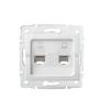 Kép 1/2 - Dupla, független számítógép-csatlakozó (2x RJ45Cat 5e Jack) LOGI