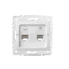 Kép 1/2 - Számítógép és telefoncsatlakozó aljzat (RJ45 Cat 5e+RJ11) LOGI