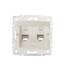 Kép 1/2 - Dupla, független számítógép-csatlakozó (2x RJ45Cat 5e Jack) LOGI