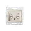 Kép 1/2 - Számítógép és telefoncsatlakozó aljzat (RJ45 Cat 5e+RJ11) LOGI