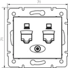 Kép 2/2 - Dupla, független számítógép-csatlakozó (2x RJ45Cat 6 Jack) DOMO