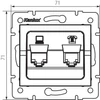 Kép 2/2 - Számítógép és telefoncsatlakozó aljzat (RJ45 Cat 5e+RJ11) LOGI