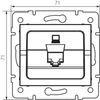 Kép 2/2 - Szimpla számítógép-csatlakozó (2x RJ45Cat 5e Jack) LOGI