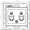 Kép 2/2 - RJ45 csatlakozó adapter DOMO
