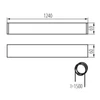 Kép 3/3 - Lineáris lámpatest LED T8 fénycsőhöz ALIN 4LED 1240mm