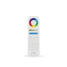 8 zónás Távirányító Rádiófrekvenciás Dimmerhez Fehér, RGB, RGBW, CCT Ledszalaghoz (Távirányító)