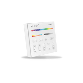 4 zónás Fali Panel Rádiófrekvenciás Dimmerhez Fehér, RGB, RGBW, CCT Ledszalaghoz (Távirányító)