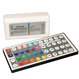 Távirányítós Rádiófrekvenciás Dimmer 44 Gombos RGB Ledszalaghoz (Vezérlő+Távirányító)