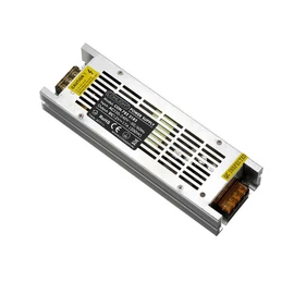 200W SLIM Egyenfeszültségű stabilizált fémházas beltéri tápegység, ventillátor nélkül!
