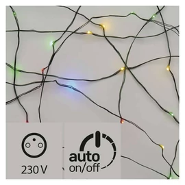 KARÁCSONYI FÉNYF NANO 7.5M 75LED IP44 ZÖLD VEZ IDŐZÍTŐ SZÍN