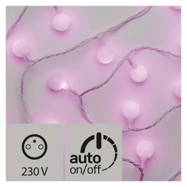 HOME DECO FÉNYF BIG CHERRY 4M 40LED IP44 IDŐZÍTŐ PINK