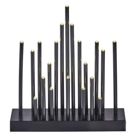 HOME DECO GYERTYA ÁLLVÁNY FEKETE 20LED IP20 3xAA IDŐZ. MELEG