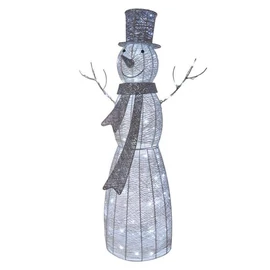 KARÁCSONYI DEKO RATTAN HÓEMBER 39x124 120LED IP44 ID. HIDEG
