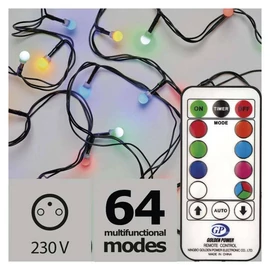 KARÁCSONYI FÉNYF MULTIF CHERRY 10M 96LED IP44 TÁVÍR. SZÍNES