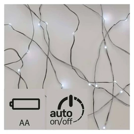 KARI FÉNYF NANO 0.9M 10LED IP20 EZÜST 2×AA HIDEG F