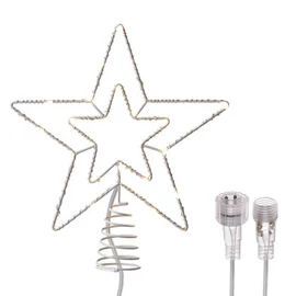 CNT - CSILLAG CSÚCSDÍSZ 30LED, ÁTTETSZŐ, MELEG FEH