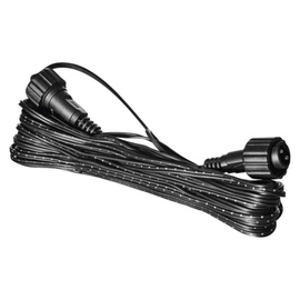 Hosszabbító kábel sorolható Standard fényfüzérekhez, fekete, 10 m, kültéri és beltéri