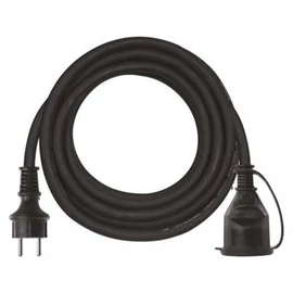 Kültéri hosszabbító 5 m / 1 aljzat / fekete / gumi-neoprén / 250 V / 1,5 mm2