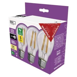 LED izzó Filament A60 / E27 / 3,8 W (60 W) / 806 lm / meleg fehér