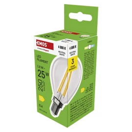LED izzó Filament Mini Globe / E14 / 1,8 W (25 W) / 250 lm / Természetes fehér