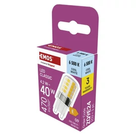 LED izzó Classic JC / G9 / 4,2 W (40 W) / 470 lm / Hideg fehér