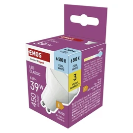 LED izzó Classic MR16 fehér/ GU10 / 4 W (39 W) / 450 lm / Hideg fehér