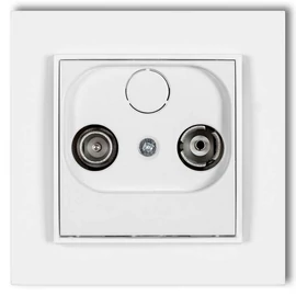 MINI TV aljzat (vég 2dB) kerettel fehér 4109H