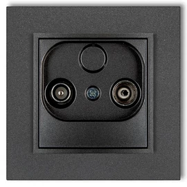 MINI TV aljzat (vég 2dB) kerettel metál grafit 4123H