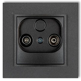 MINI TV aljzat (átmenő 9dB) kerettel metál grafit 4124H