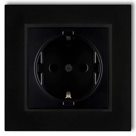 MINI egyes dugalj kerettel matt fekete 4135H