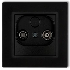MINI TV aljzat (vég 2dB) kerettel matt fekete 4137H